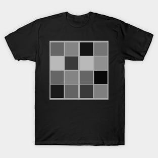 abstract grey square pattern T-Shirt